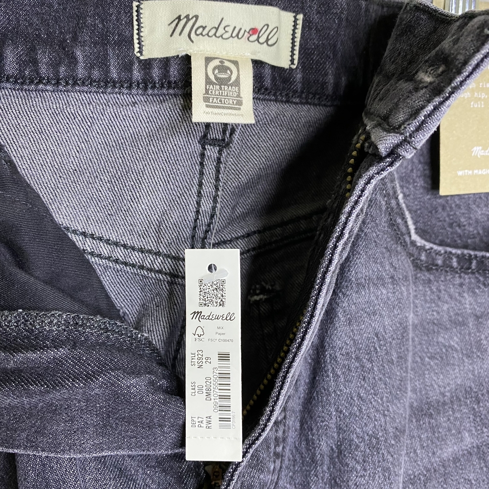 Madewell Women's Charcoal Straight Leg Jeans - Picture 10 of 16